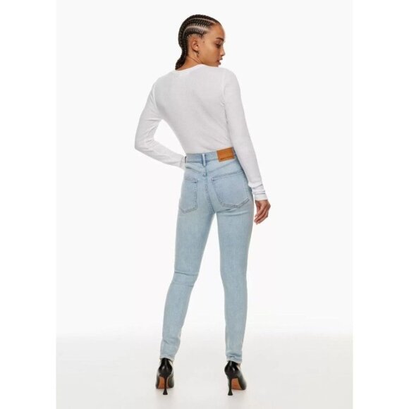 Denim Forum Indigo The Lola High Rise Skinny  High-waisted skinny jeans 27x28 - Picture 3 of 16